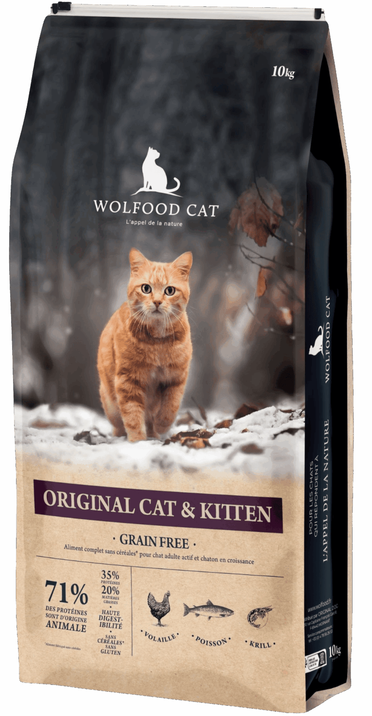 Wolfood Original Cat & Kitten – Croquettes grain free pour chatons et chats actifs